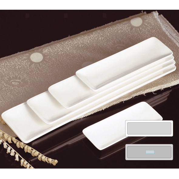 Platos alargados de porcelana